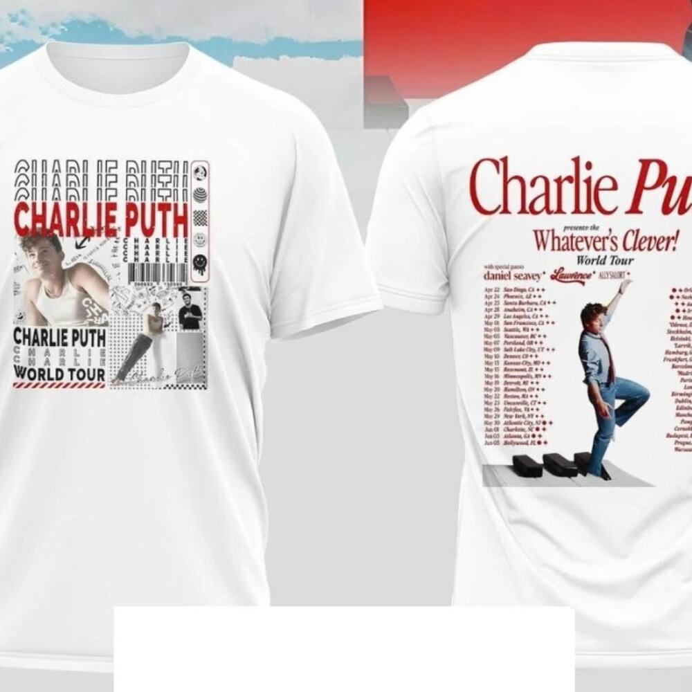 Charlie Puth 2026 Whatever Clever World Tour Shirt 166
